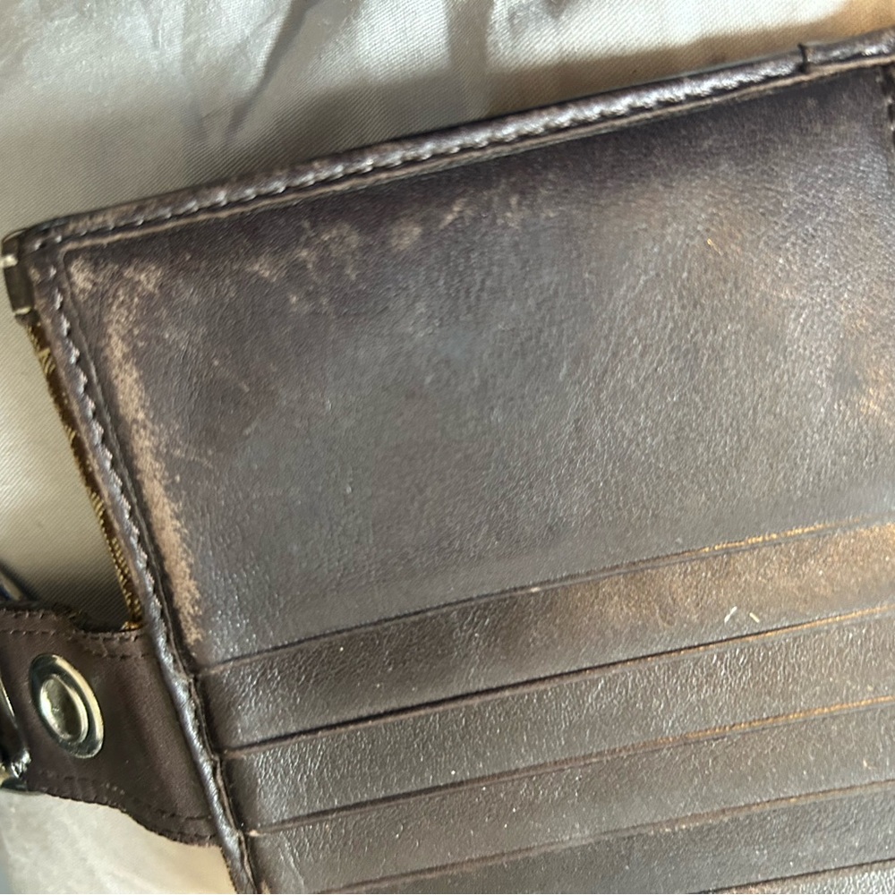 Vintage Coach SoHo Canvas Monogram Brown Wallet with Buckle - Picture 11 of 12